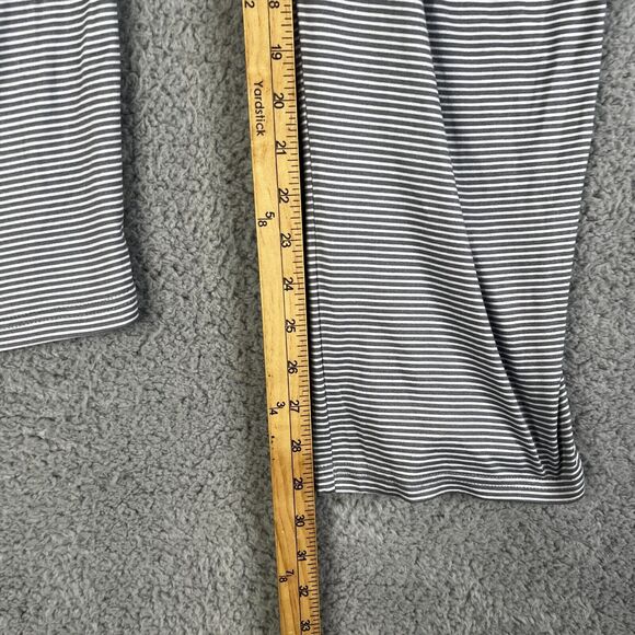 Tahari Sleepwear Pajama Pants Womens Medium Gray White Stripe Drawstring - Picture 6 of 12